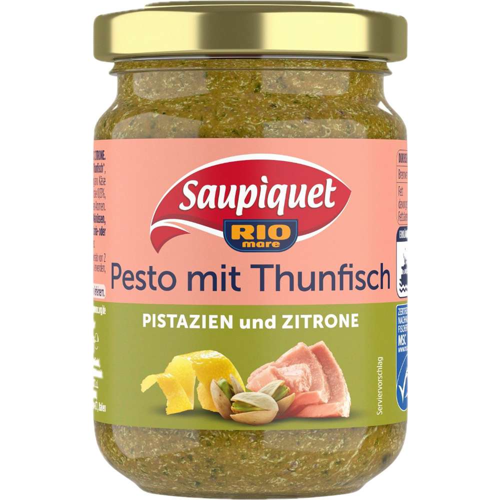 Produktabbildung Saupiquet Pesto mit Thunfisch, Pistazien & Zitrone