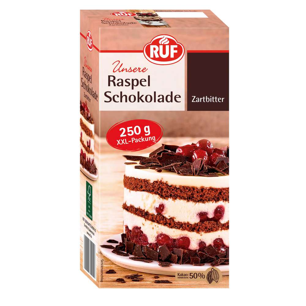 Produktabbildung RUF Raspelschokolade, Zartbitter