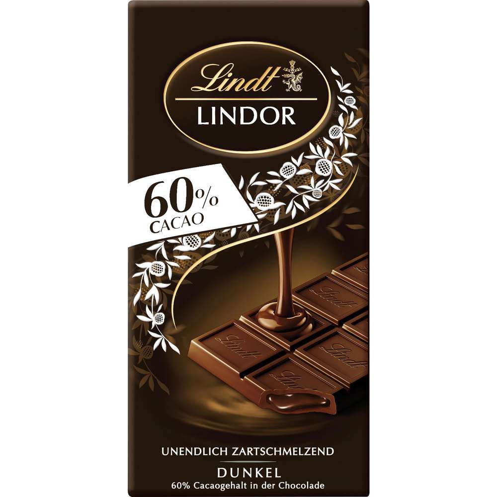 Produktabbildung Lindt Lindor Tafelschokolade, 60% Cacao
