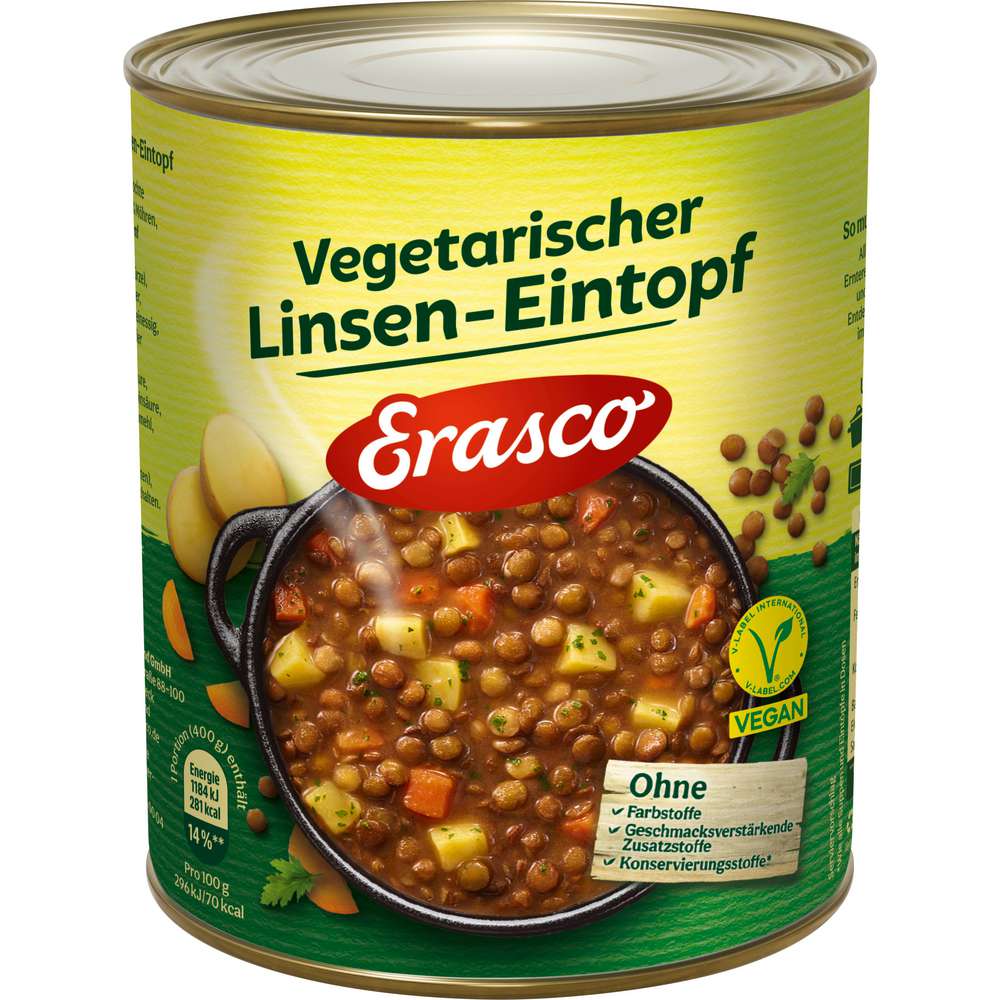 Produktabbildung Erasco Vegetarischer Linsen-Eintopf