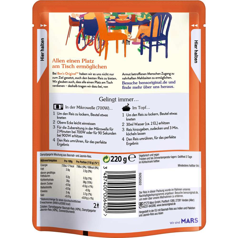 Produktabbildung BEN'S ORIGINAL Express Reis, Basmati/Jasmin