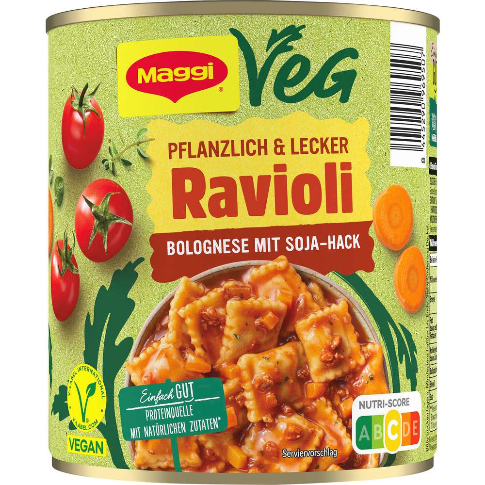 Produktabbildung Maggi Vegane Ravioli, Soja-Hack