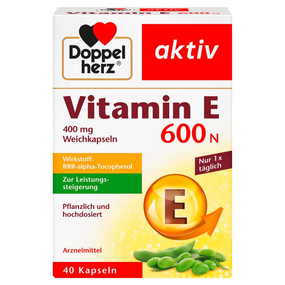 Produktabbildung Doppelherz Vitamin E 600 N Kapseln