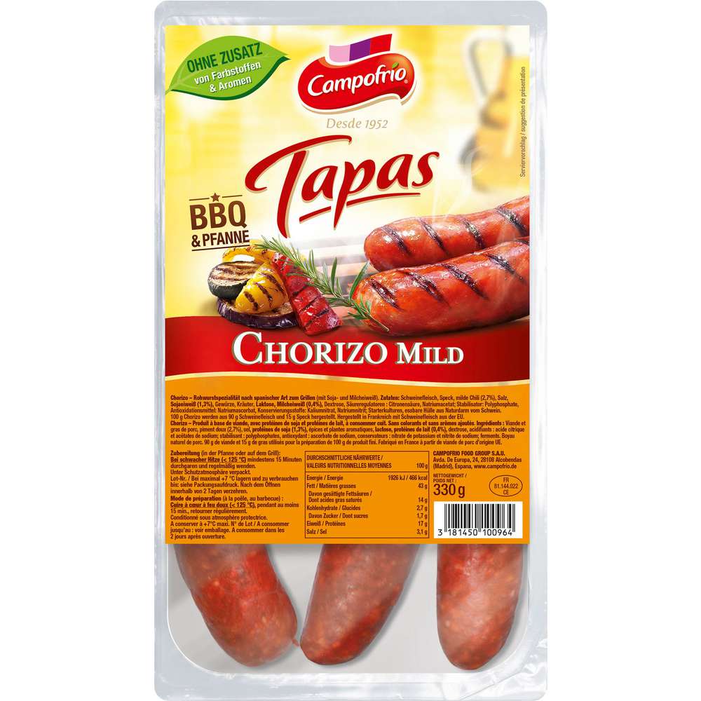 Produktabbildung Campofrio Chorizo Griller, Mild