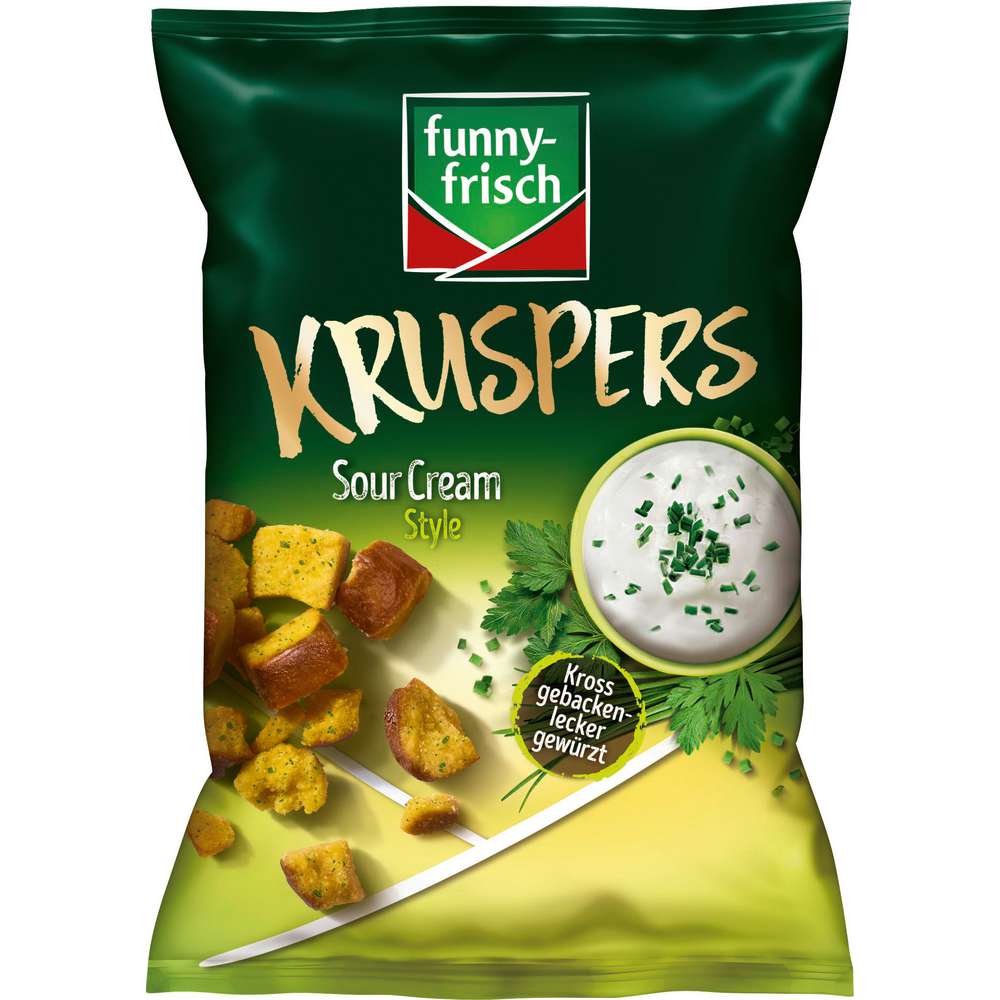 Produktabbildung funny-frisch Weizen-Kräcker Kruspers, Sour Creme