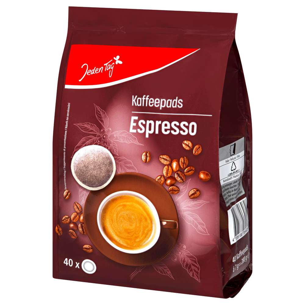 Produktabbildung Jeden Tag Kaffeepads, Espresso