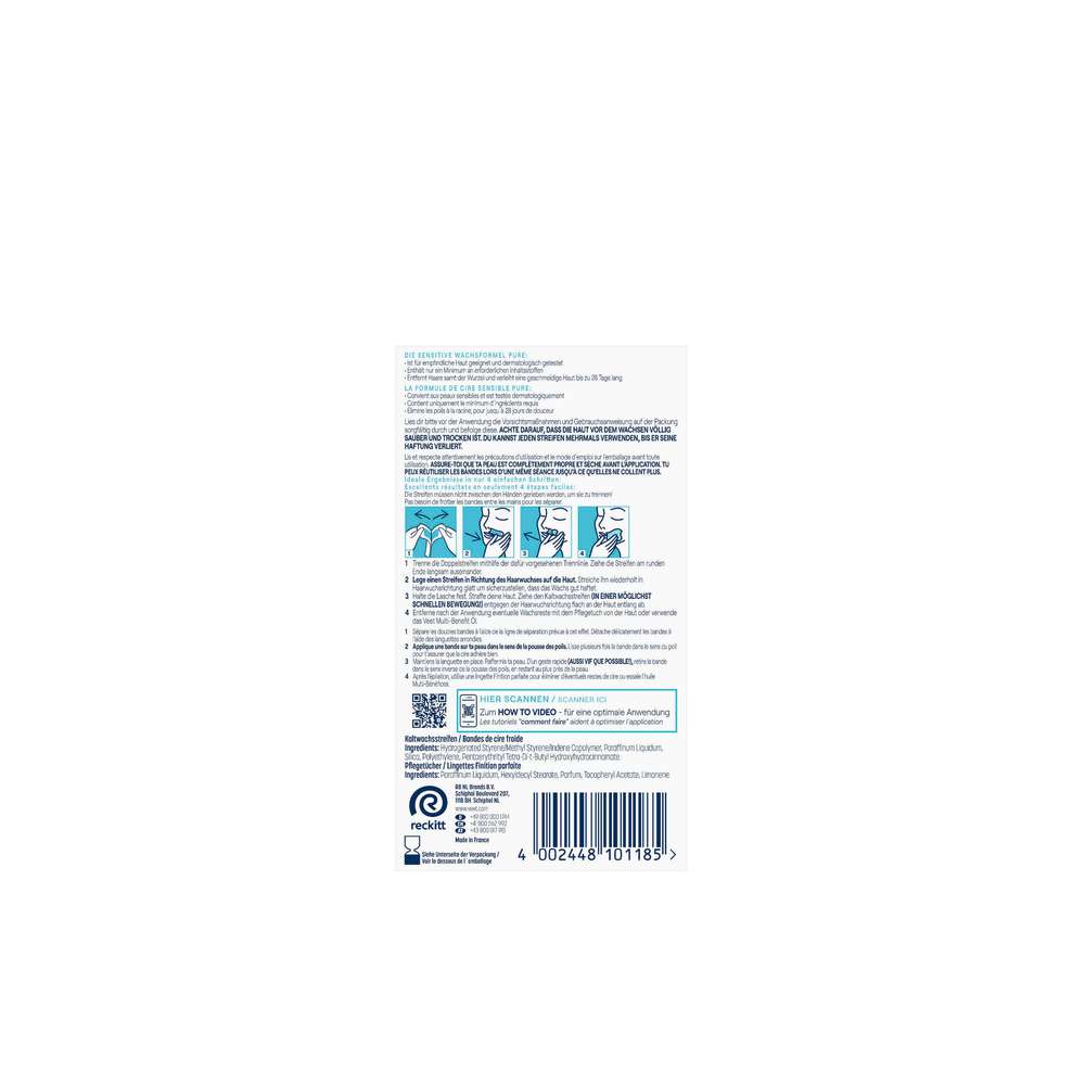Produktabbildung Veet Kaltwachsstreifen Pure, Gesicht