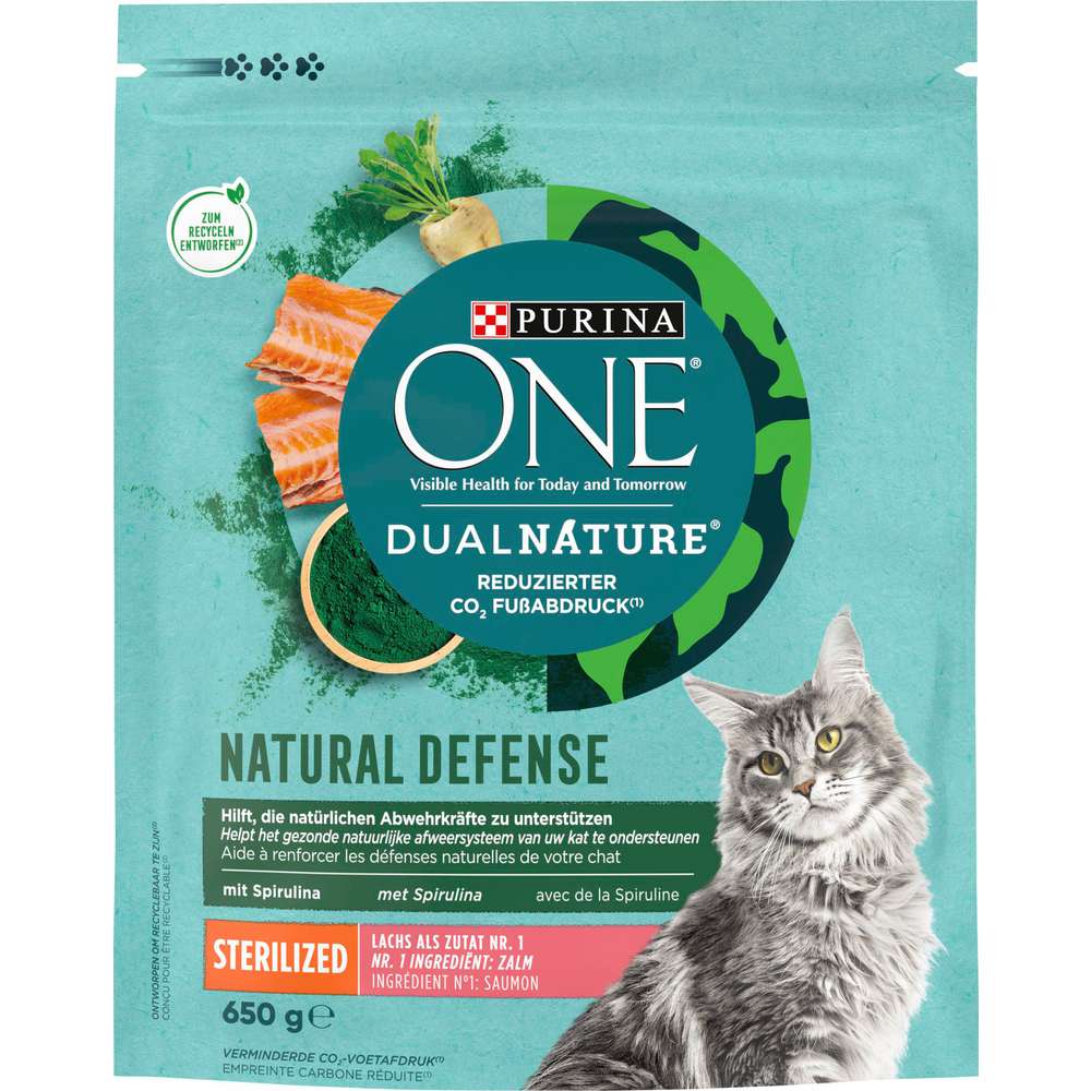 Produktabbildung Purina Katzen-Trockenfutter One, Spirulina, Lachs