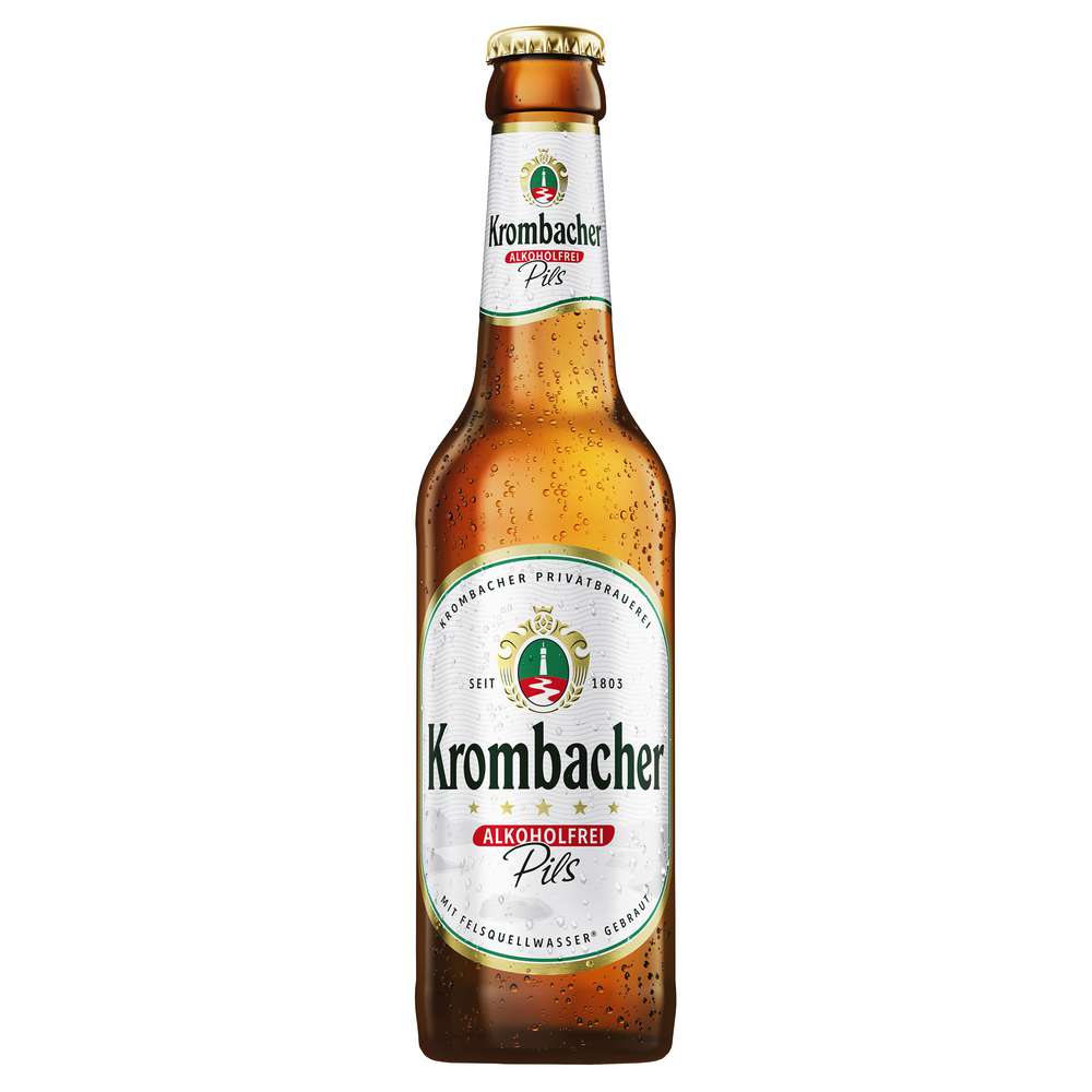 Produktabbildung Krombacher Pilsener Bier, alkoholfrei