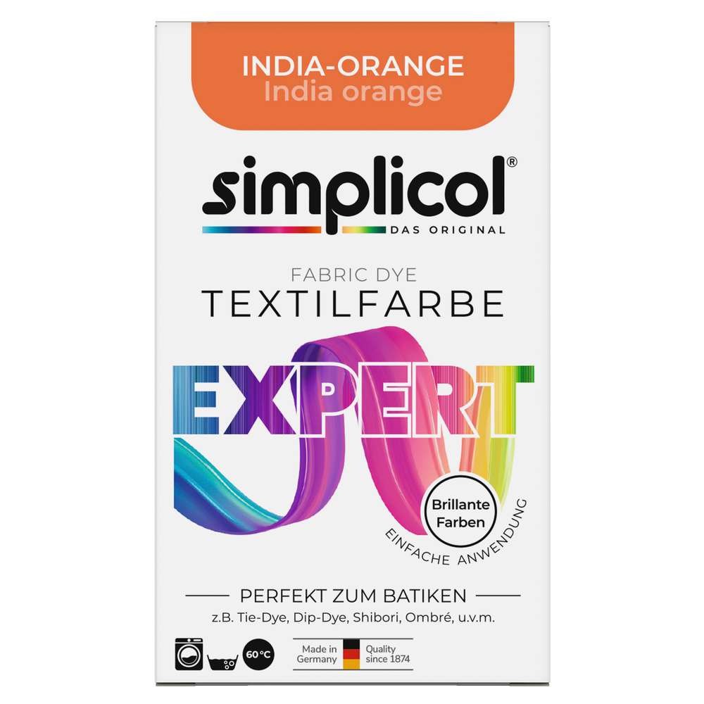 Produktabbildung simplicol Textilfarbe Expert, India-Orange