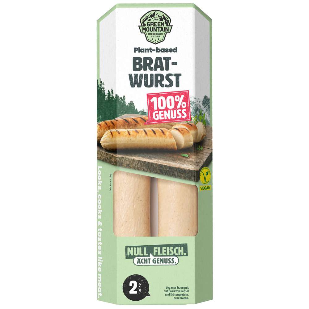 Produktabbildung The Green Mountain Plant-based Bratwurst