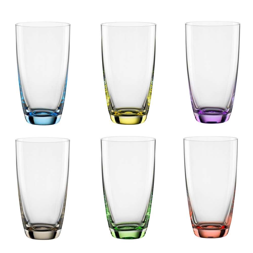 Produktabbildung Bohemia Longdrinkbecher 300 ml, 6er Pack Viva Colori