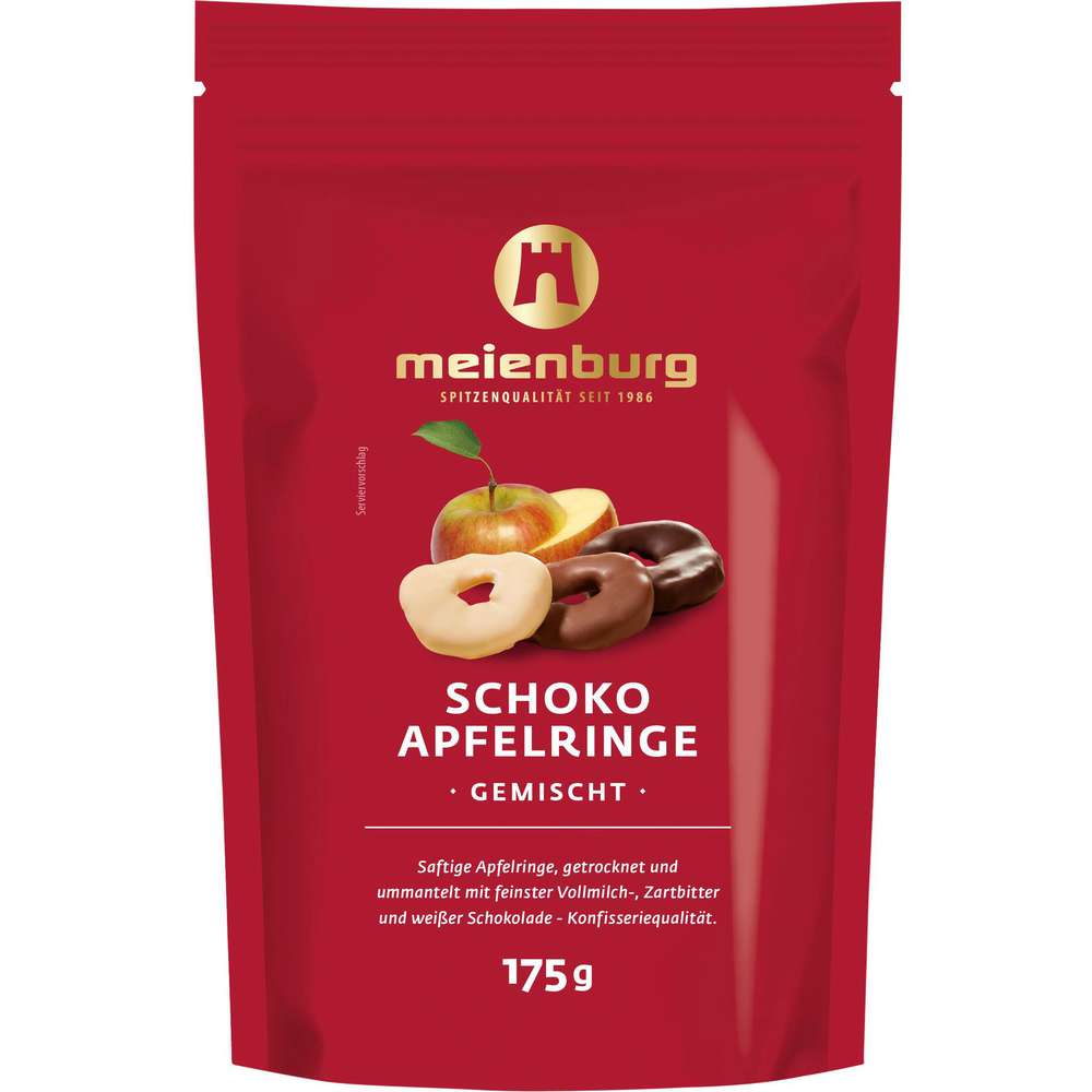 Produktabbildung Meienburg Apfelringe, Schoko