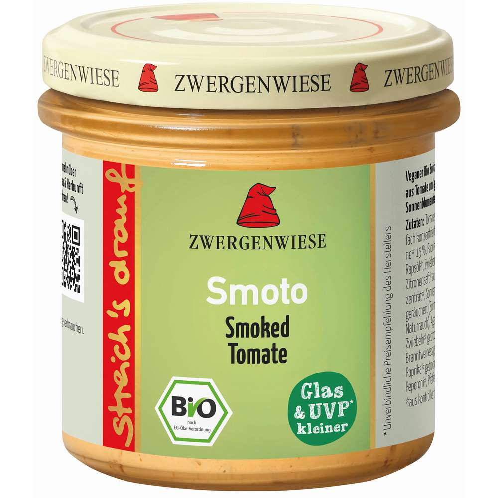 Produktabbildung Zwergenwiesen Bio Aufstrich Smoto, Smoked Tomate