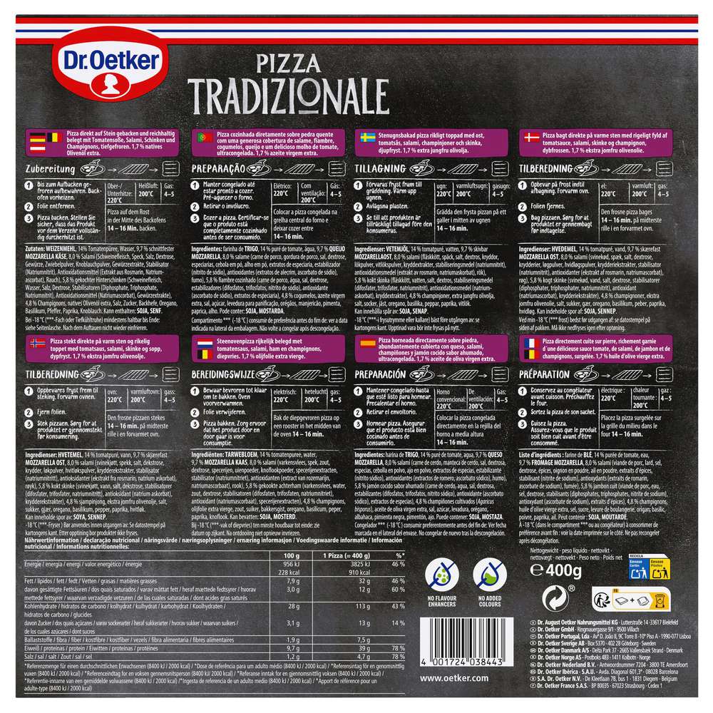 Produktabbildung Dr. Oetker Pizza Tradizionale, Speciale, tiefgekühlt