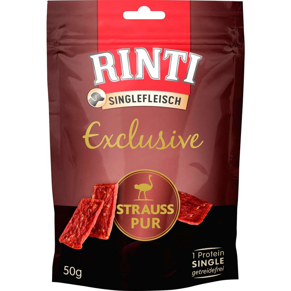 Produktabbildung Rinti Hunde-Snack Exclusive, Strauss