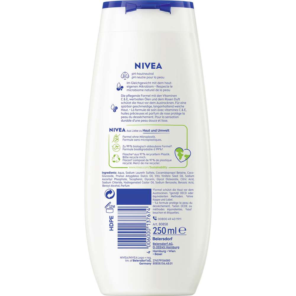 Produktabbildung Nivea Pflegedusche, Rose & Mandelöl