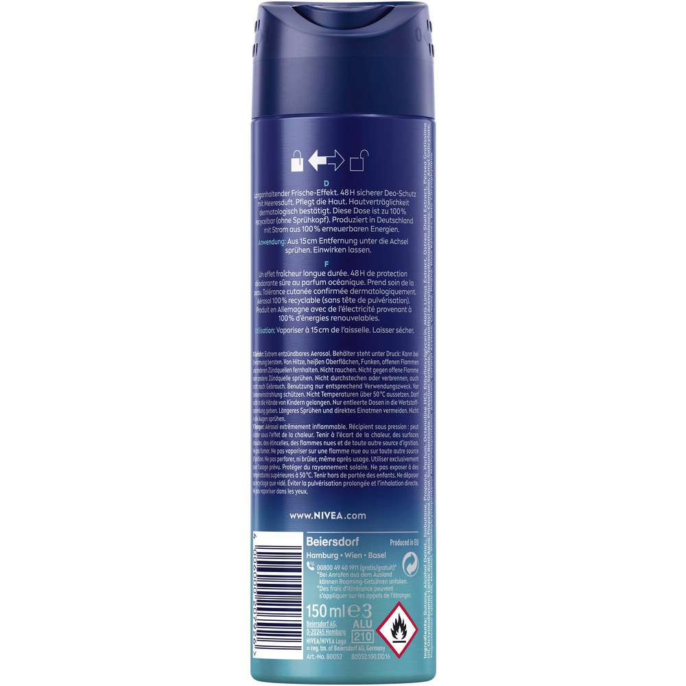 Produktabbildung Nivea Deospray Men, Fresh Ocean
