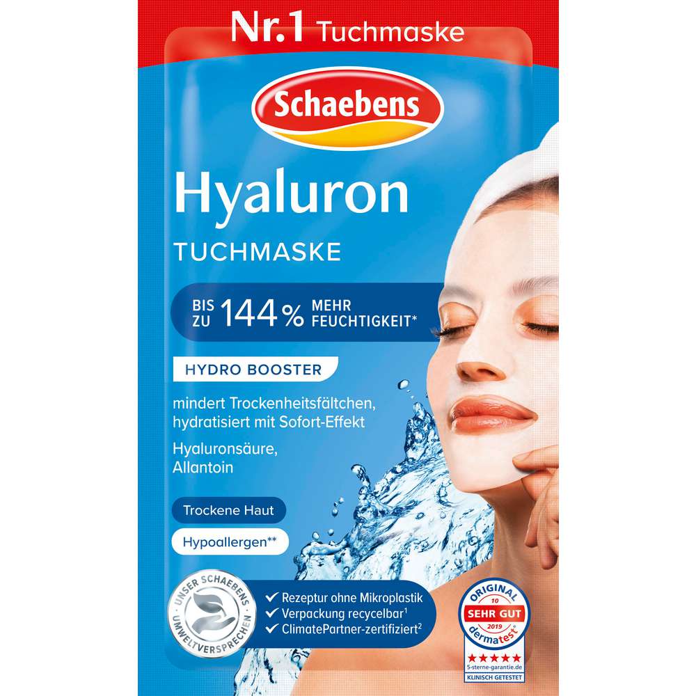 Produktabbildung Schaebens Hyaluron Tuchmaske