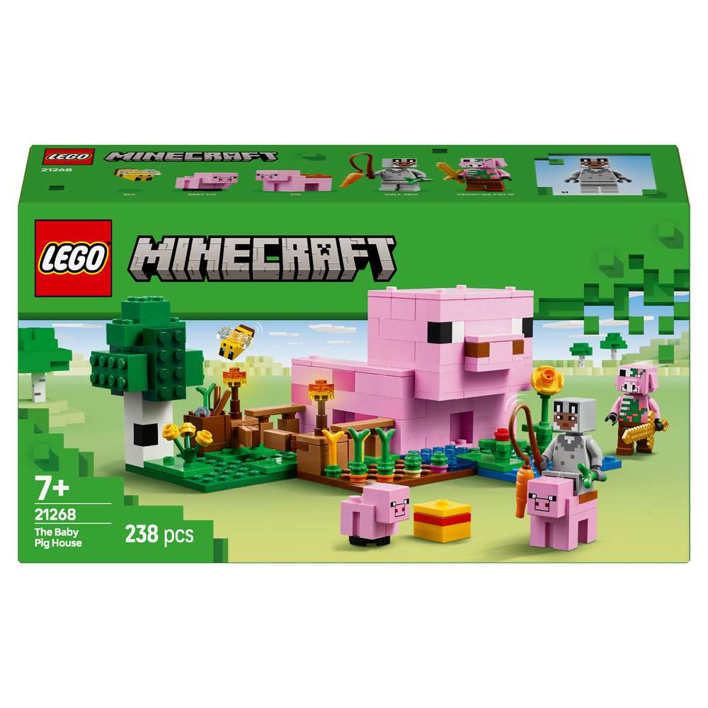 Produktabbildung Lego LEGO Minecraft Das Babyschwein-Haus, Set mit Tieren 21268