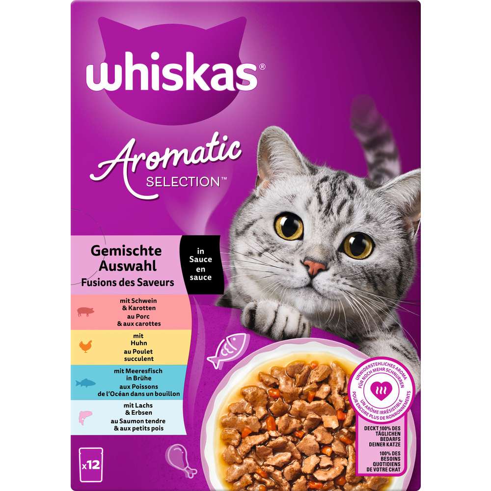 Produktabbildung Whiskas Katzen-Nassfutter, Aromatic Gemischt
