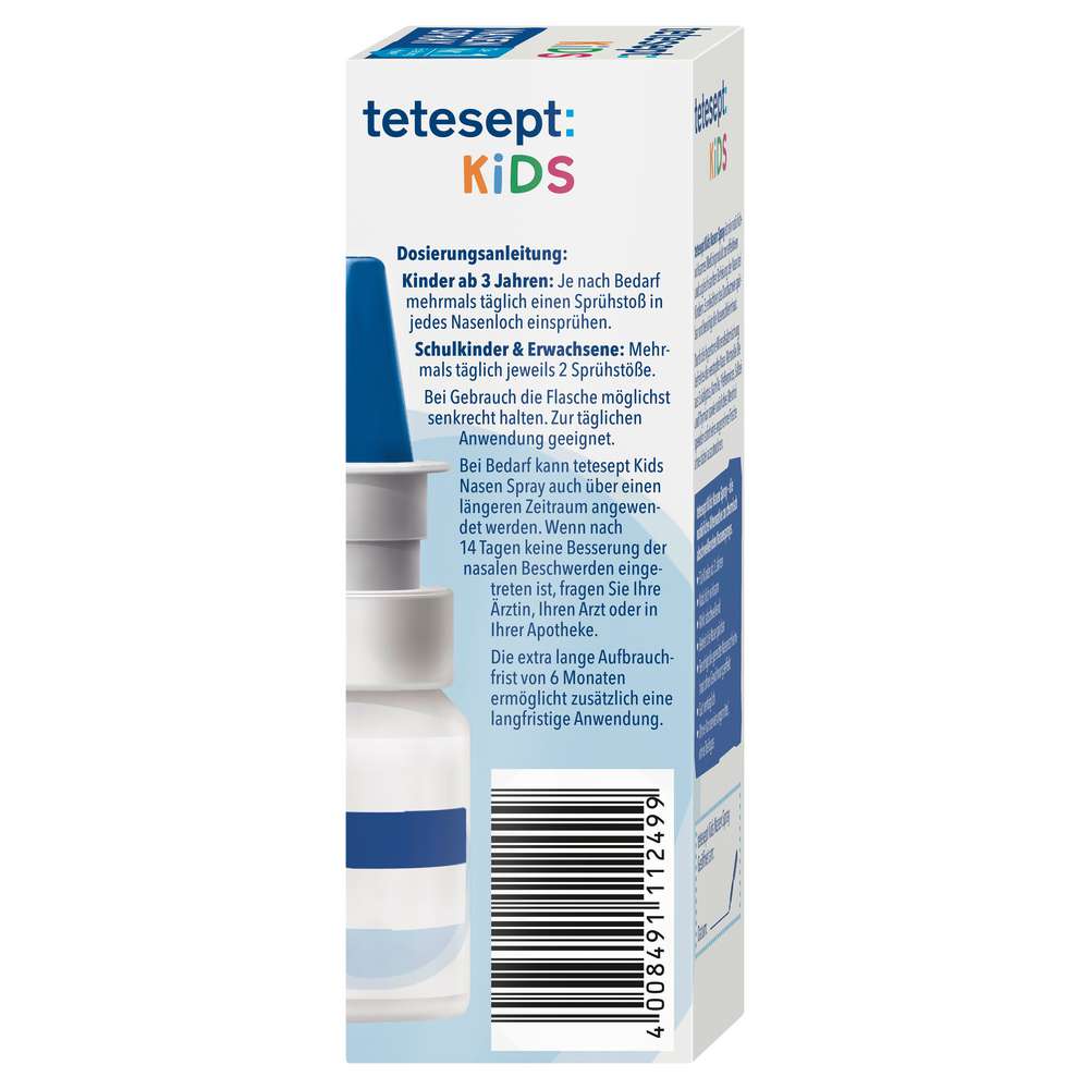 Produktabbildung tetesept Nasenspray Kids, Eukalyptusöl & Kamille