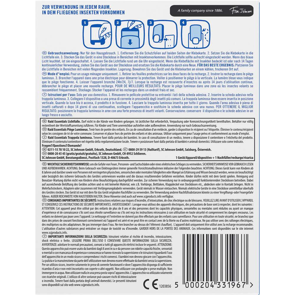 Produktabbildung Raid  Essentials Lichtfalle 