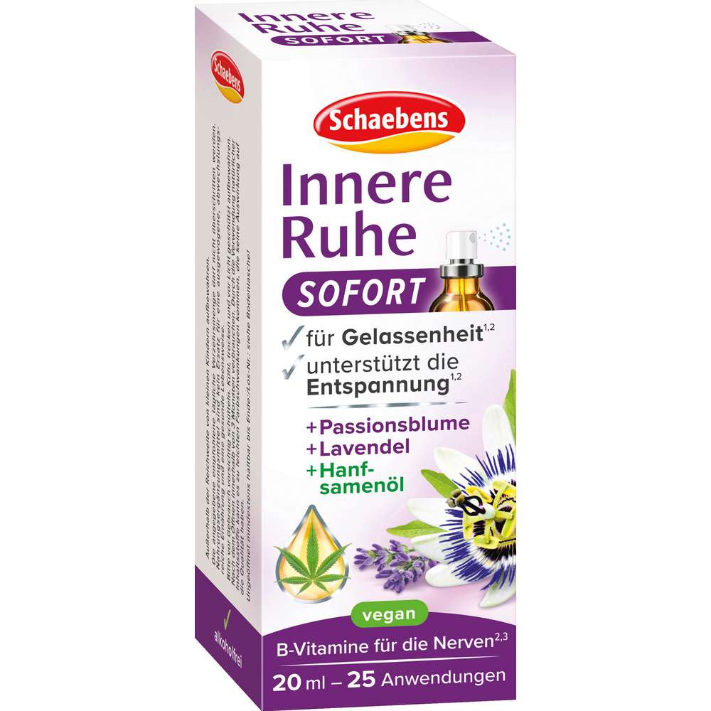 Produktabbildung Schaebens Innere Ruhe, Sofort -Spray + Hanfsamenöl