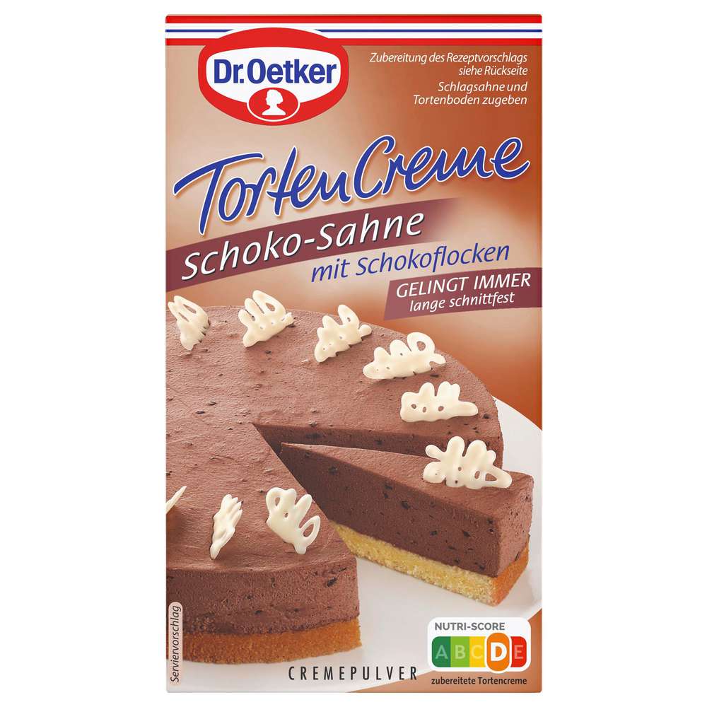 Produktabbildung Dr. Oetker Tortencreme, Schoko-Sahne