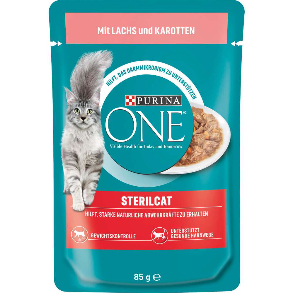 Produktabbildung Purina Katzen-Nassfutter One, Sterilcat, Lachs/Karotten