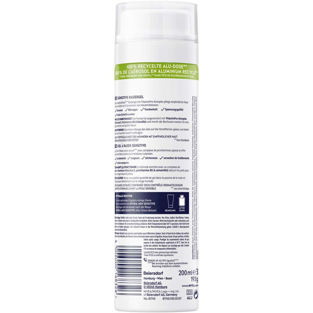 Produktabbildung Nivea Men Rasiergel Sensitive