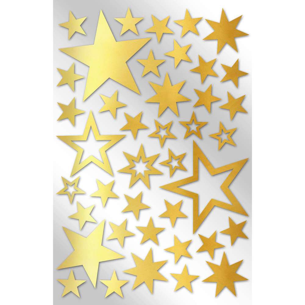 Produktabbildung Braun+Company Sticker Metallicsterne, gold