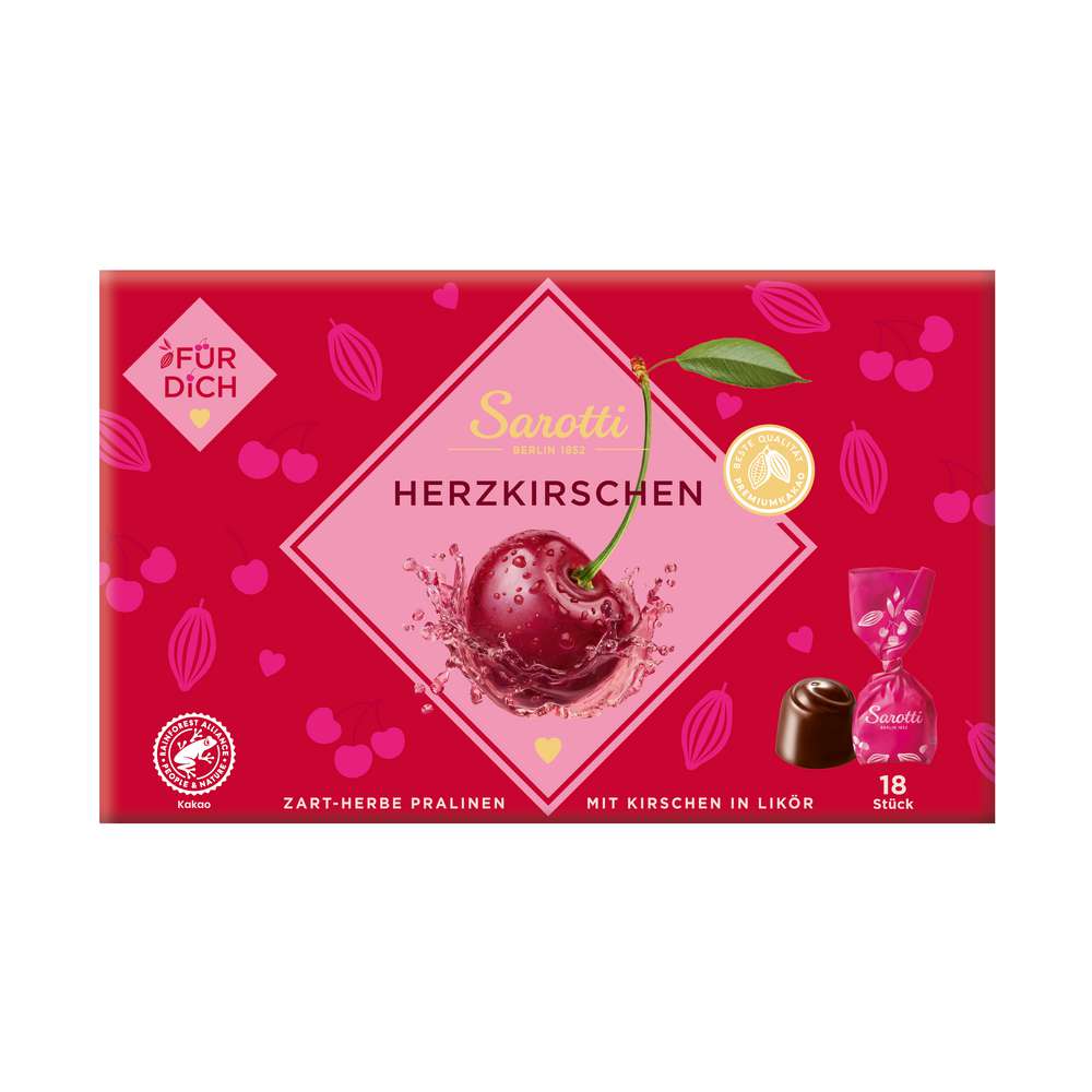 Produktabbildung Sarotti Pralinen Herzkirschen