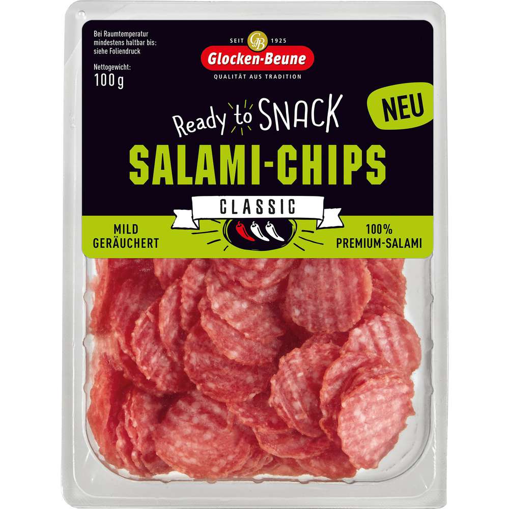 Produktabbildung Glocken-Beune Salami-Chips, Classic