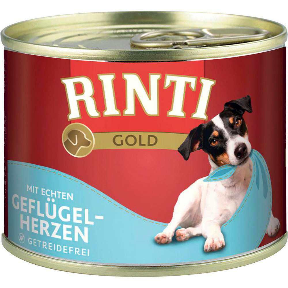 Produktabbildung Rinti Hunde-Nassfutter Gold, Geflügel-Herzen