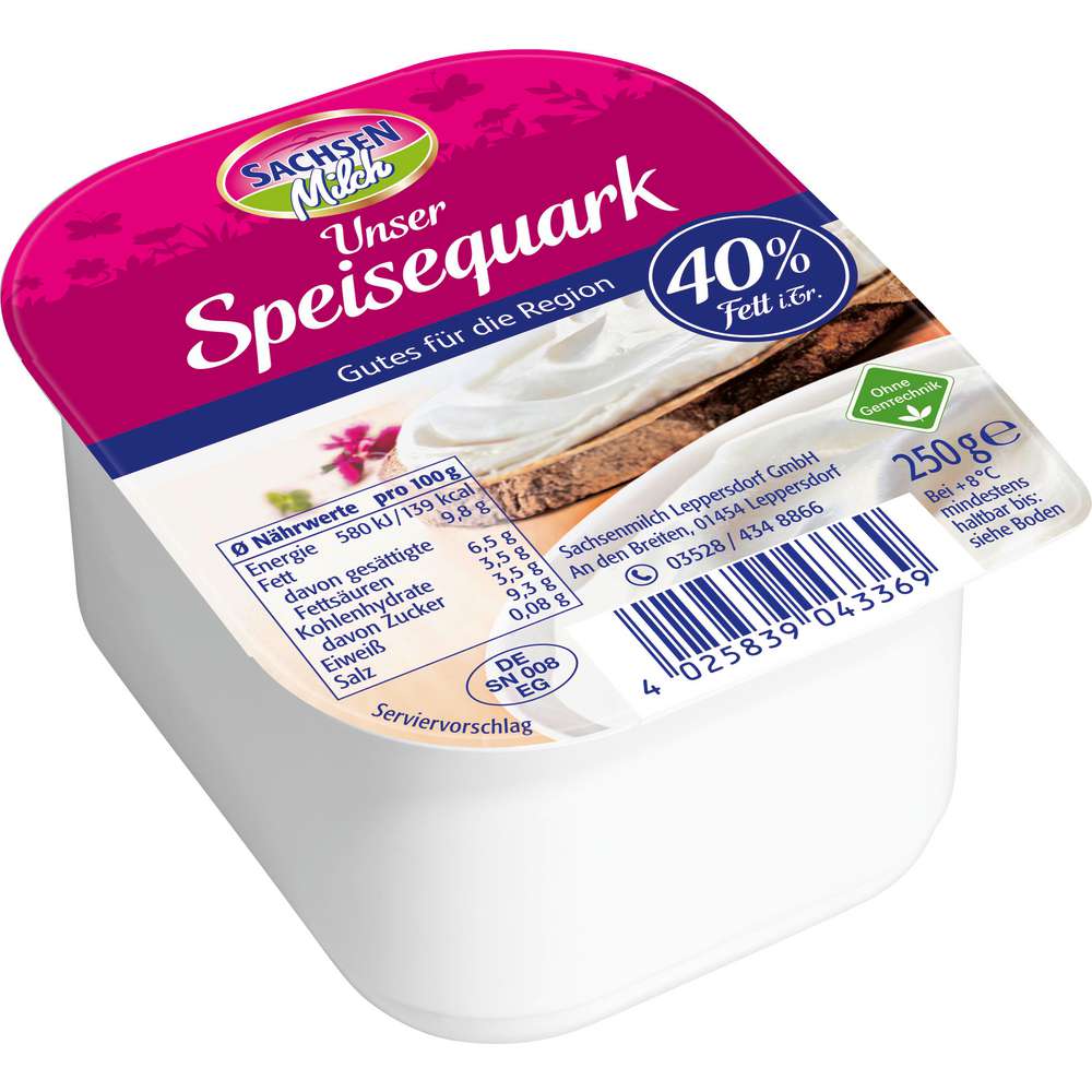 Produktabbildung Sachsenmilch Speisequark, 40% Fett
