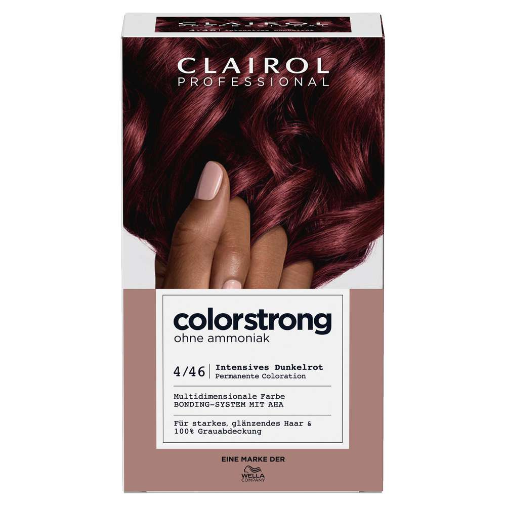 Produktabbildung Clairol Haarfarbe Colorstrong ohne Ammoniak, 4/46 Intensives Dunkelrot