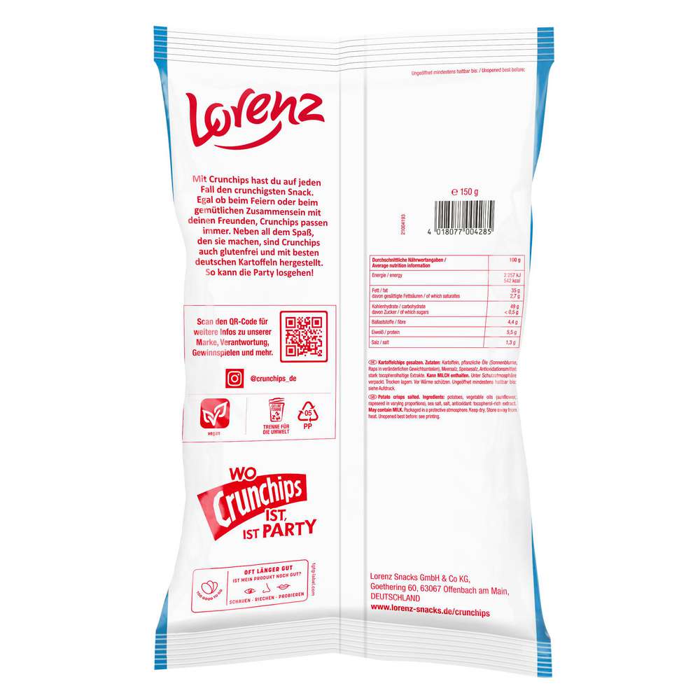 Produktabbildung Lorenz Crunchips Salted