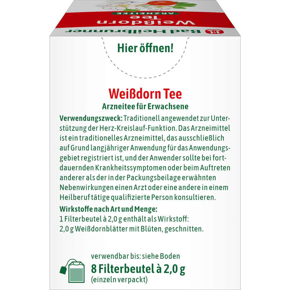 Produktabbildung Bad Heilbrunner Weissdorn Tee