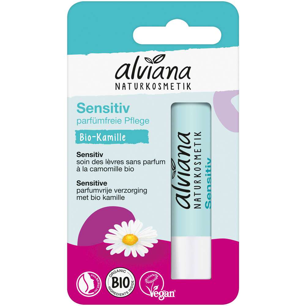 Produktabbildung Alviana Lippenpflegestift, Sensitiv, Bio-Kamille