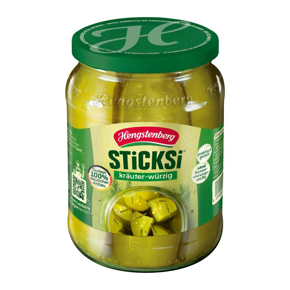 Produktabbildung Hengstenberg Gurkenstreifen Sticksi, Kräuter