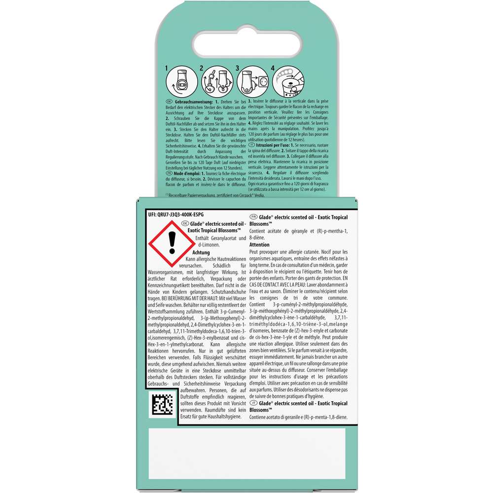 Produktabbildung Glade Duftstecker Electric Scented Oil Nachfüller, Exotic Tropical