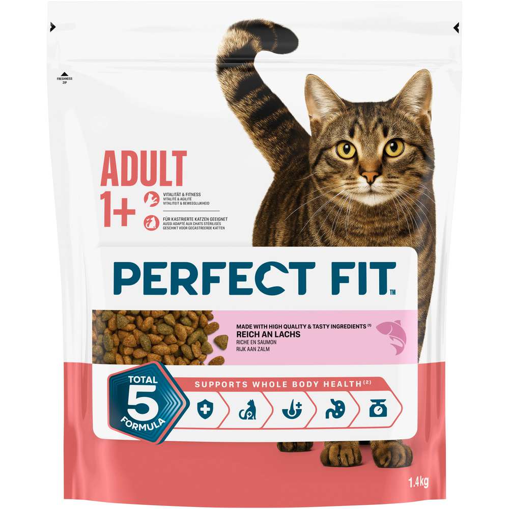 Produktabbildung Perfect Fit Katzen-Trockenfutter Adult, Lachs