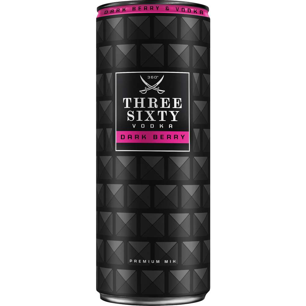 Produktabbildung Three Sixty Vodka Dark Berry 10%