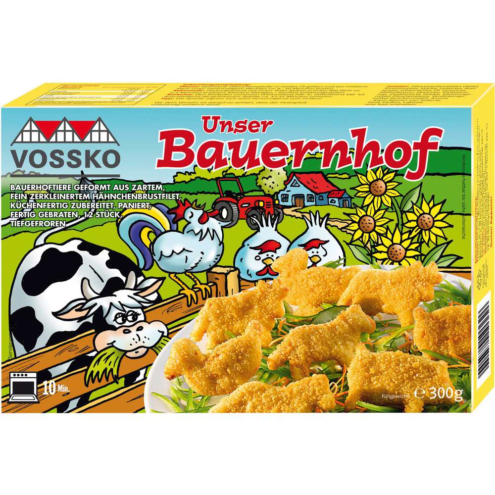 Produktabbildung Vossko Paniertes Hähnchenbrustfilet Unser Bauernhof, tiefgekühlt