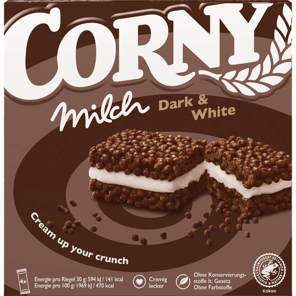 Produktabbildung Corny Müsliriegel Milch, Dark & White