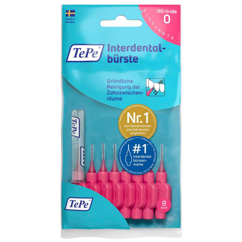 Produktabbildung TePe Interdentalbürsten, 0,4 mm, pink