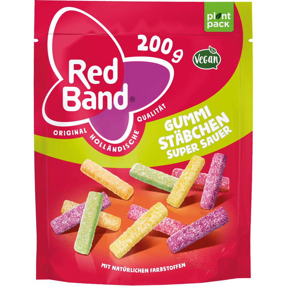 Produktabbildung Red Band Saure Gummi Stäbchen