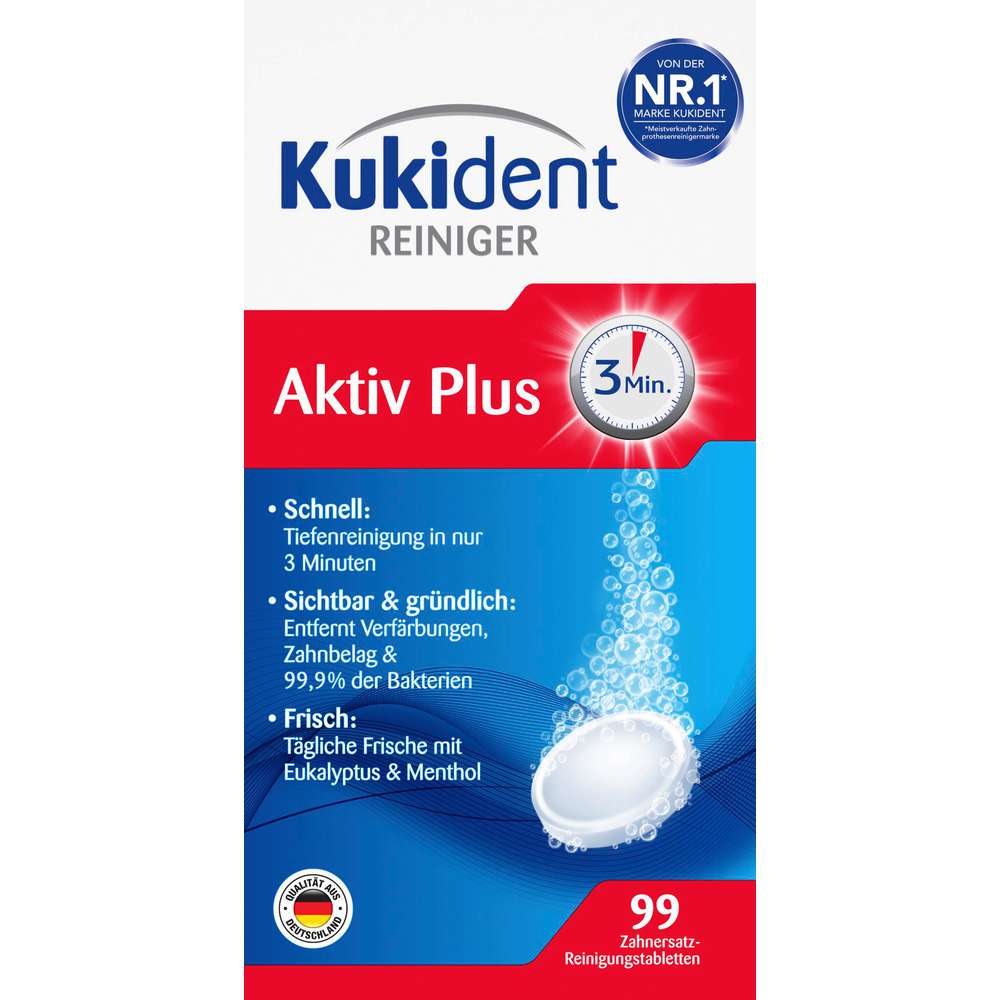 Produktabbildung Kukident Aktiv Plus Zahnersatz-Reiniger