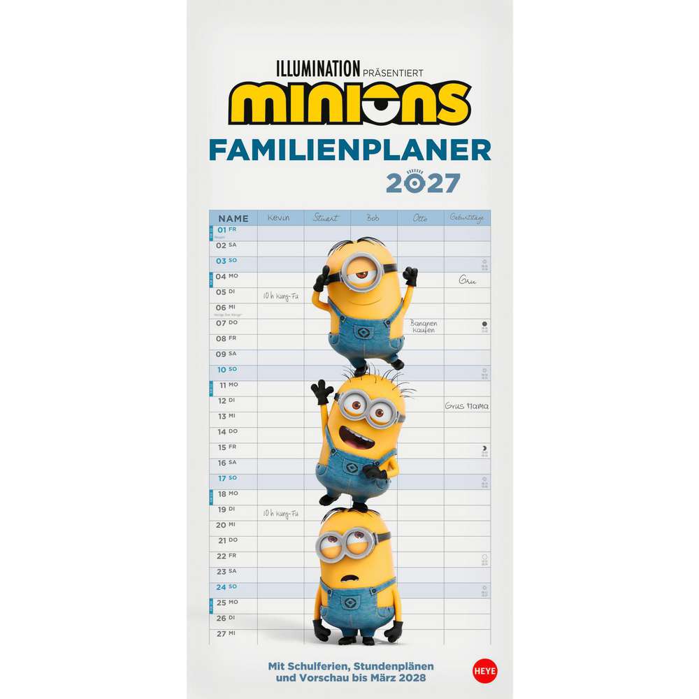 Produktabbildung Heye Familienplaner Minions 2027
